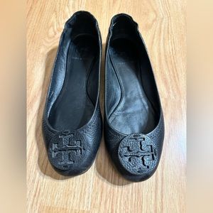 Tory Burch black leather ballet flats